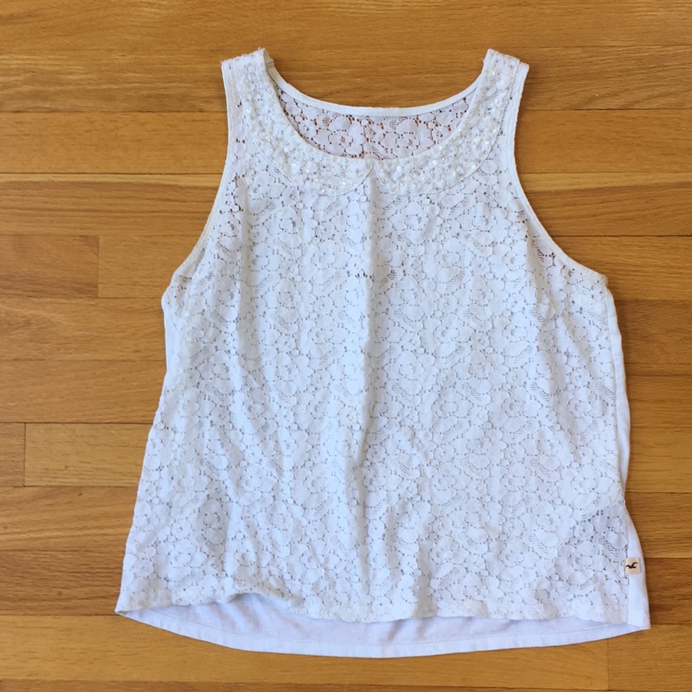 Hollister Lace and Beaded Tank